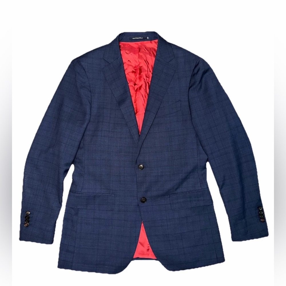 Suitsupply Sienna Blazer Men’s size 48 Blue Pure Wool Super 130’s